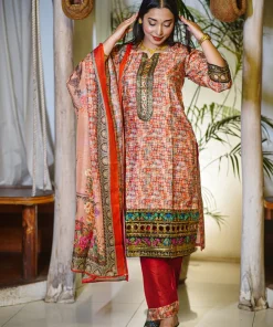 Elite Pakistani Inspired Collection | Luxury Soft Silk Three Piece for Elegant Women