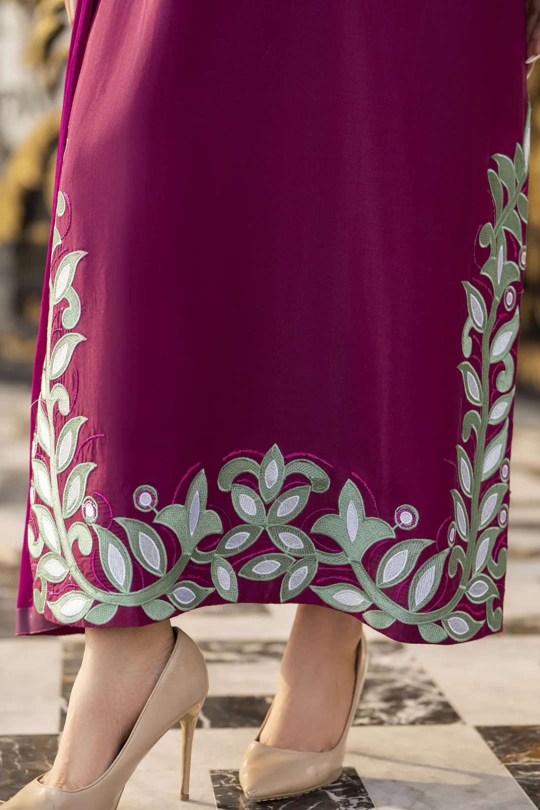 Reshmi RA10 Embroidered 3-Piece Premium Cotton Suit with Chiffon Dupatta | Premium Party Wear - Image 9